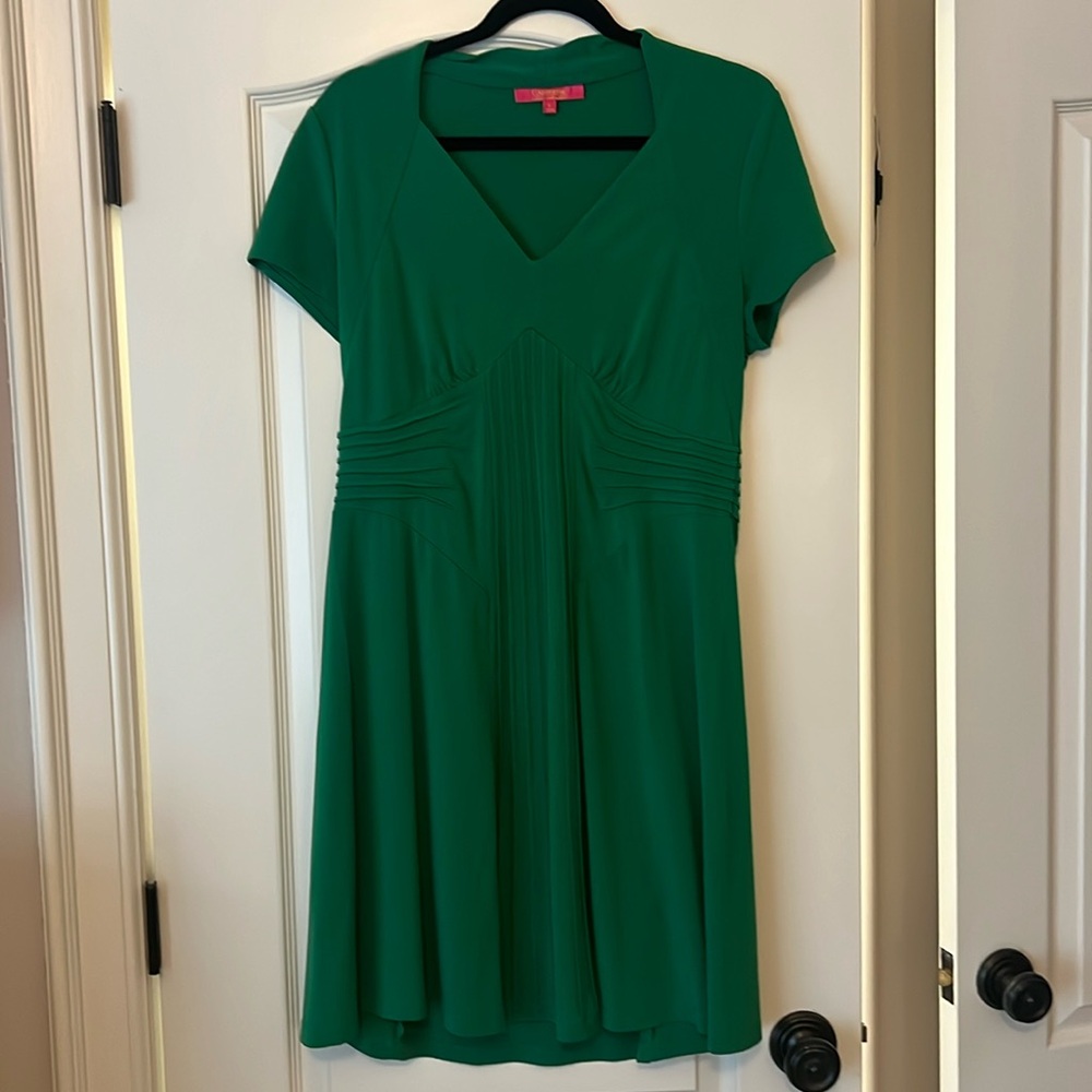 Catherine Malandrino, beautiful green dress, sz L. A-line